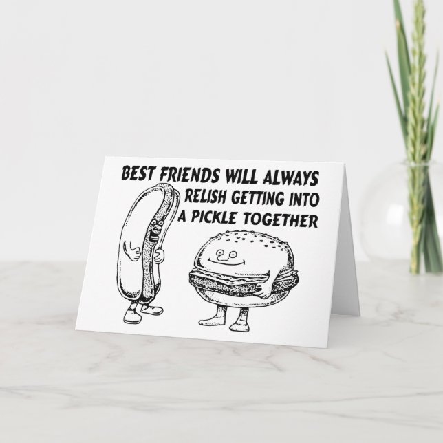 Carte de problème Best Friends Hamburger & Hotdog (Devant)
