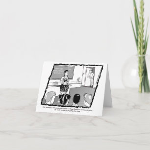 Carte de professeur amusante