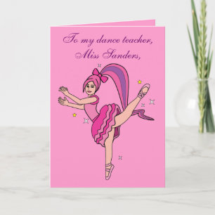 Carte de professeur de danse Merci : Personnalisab