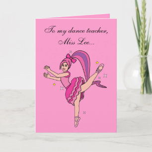 Carte de professeur de danse Merci : Personnalisab
