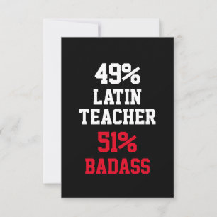 Carte de professeur de latin badass
