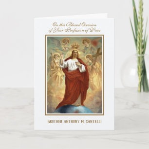 Carte de profession religieuse de frère catholique