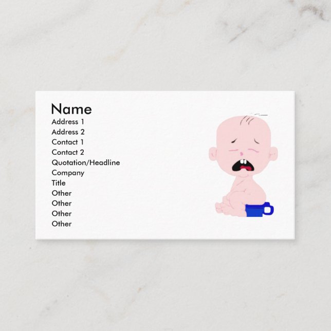 Carte de profil Baby Boom (Devant)