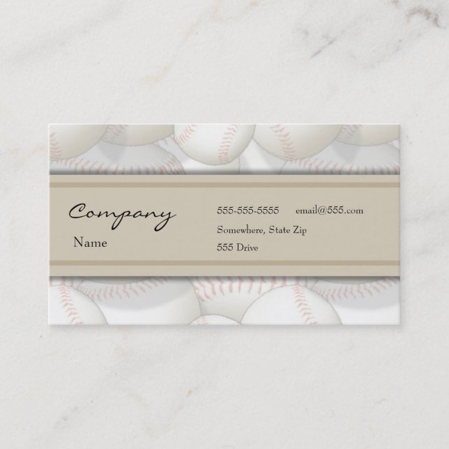 Carte de profil - base-ball (Devant)