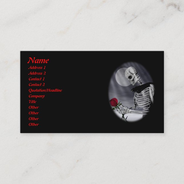 Carte de profil Beauté éternelle (Devant)