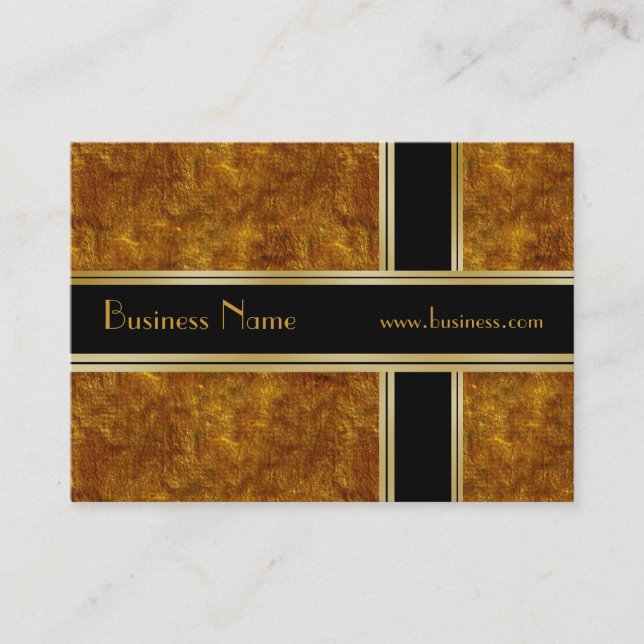Carte de profil Business Black Gold Metal Look 2 (Devant)