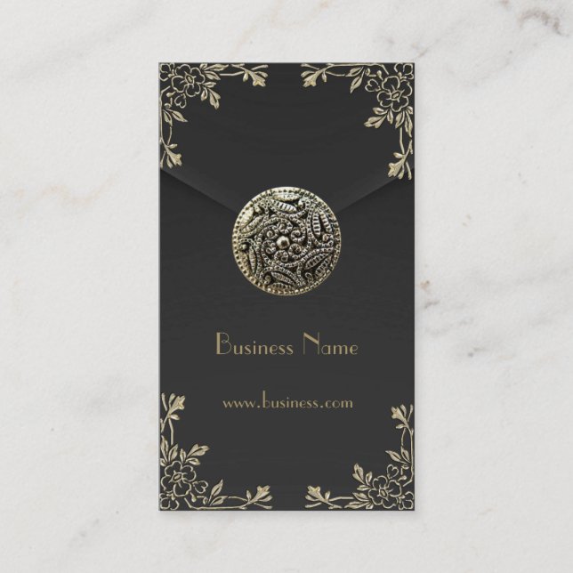 Carte de profil Business Sepia Black Velvet (Devant)