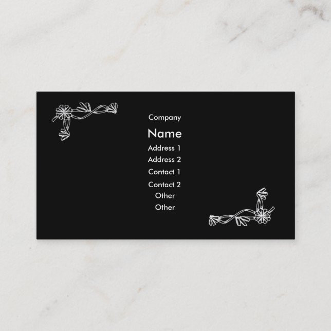 Carte de profil classique (Devant)