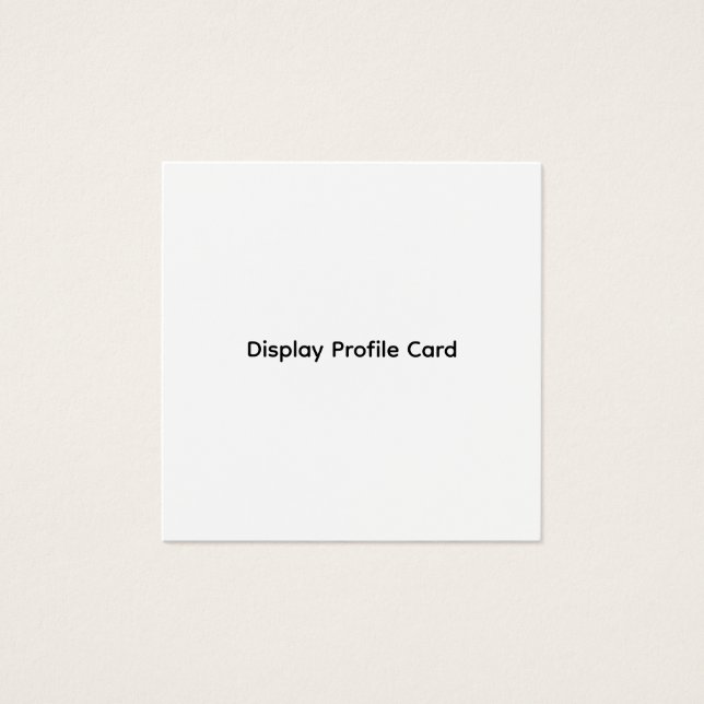 Carte de profil d'affichage d'informations commerc (Devant)