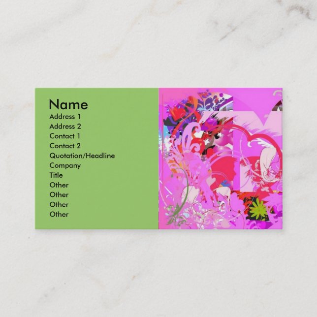 Carte de profil d'amour pop (Devant)