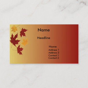 Carte de profil d'automne