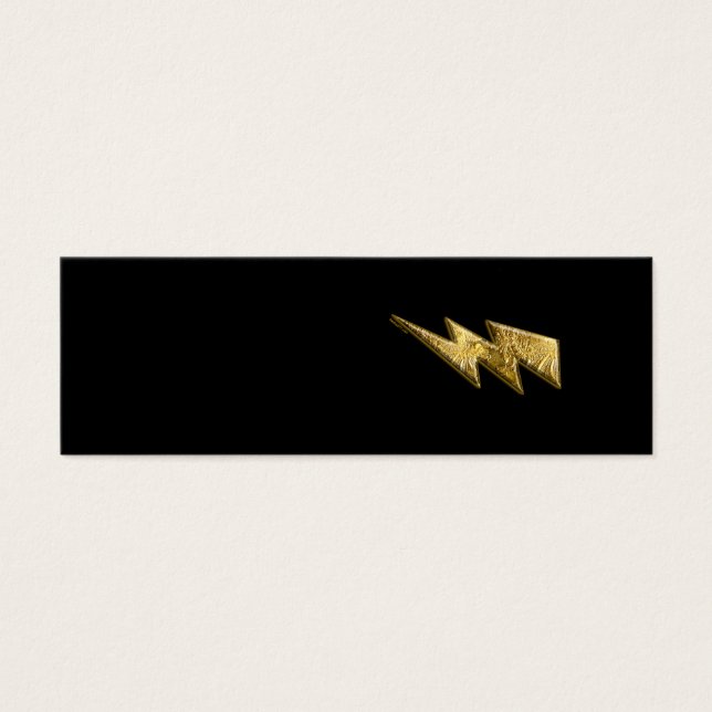 Carte de profil de boulon à éclair d'or (Devant)