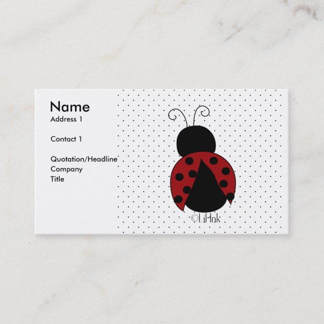 Carte de profil de coccinelle (Devant)