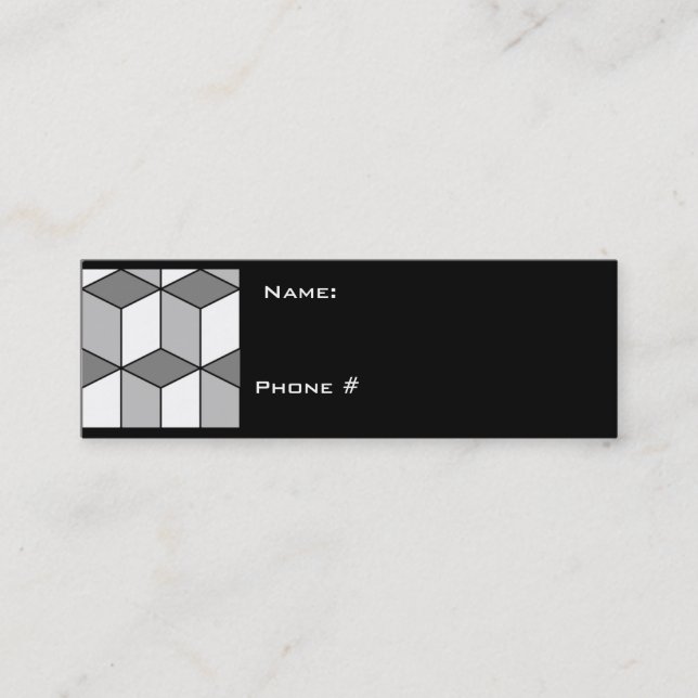 Carte de profil de CUBES (Devant)