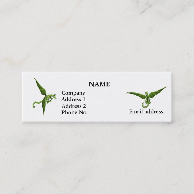 Carte de profil de dragons de vol (Devant)