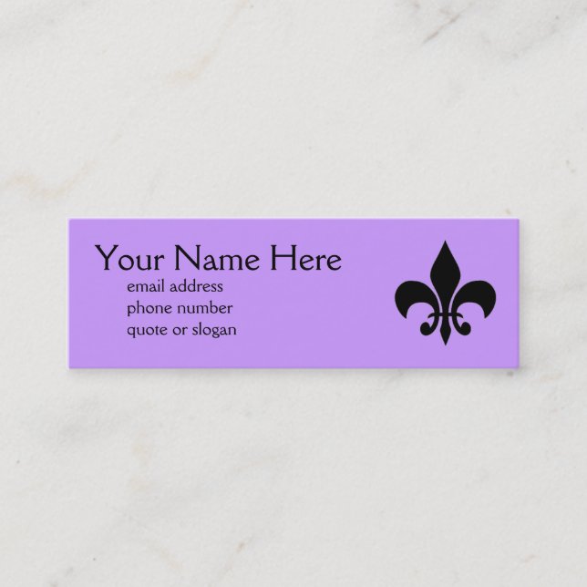 Carte de profil de Fleur de Lis Skinny (Devant)
