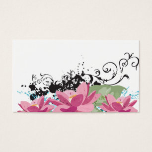 Carte de profil de fleurs de Lotus