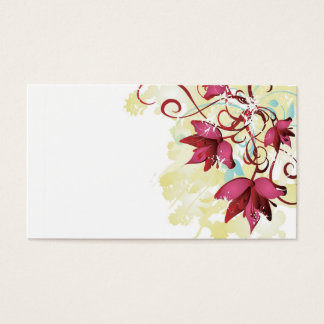 Carte de profil de fleurs roses
