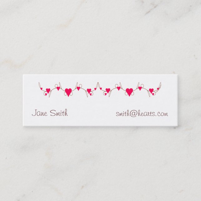 Carte de profil de frontière de coeur (Devant)