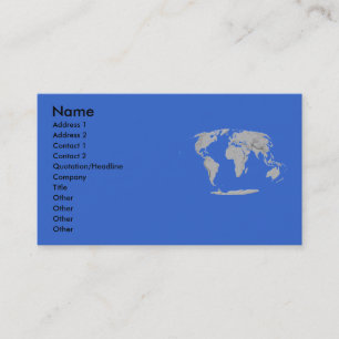 Carte de profil de globe
