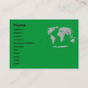 Carte de profil de globe
