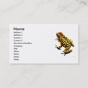 Carte de profil de grenouille de poison de