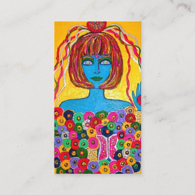 Carte de profil de la mariée déesse Placecard (Devant)