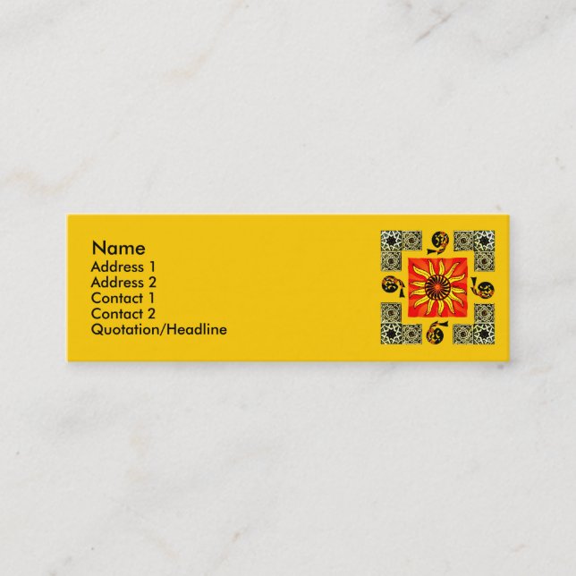 Carte de profil de mandala de Sun de Celtic (Devant)