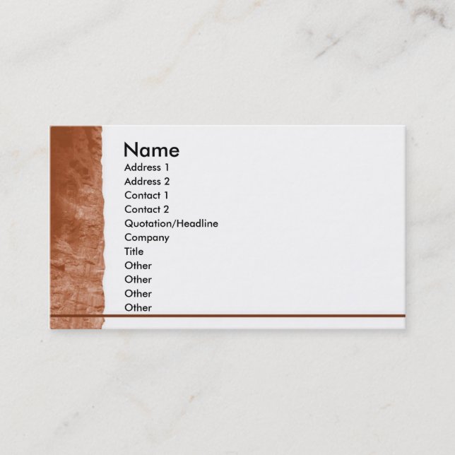 Carte de profil de montagne (Devant)