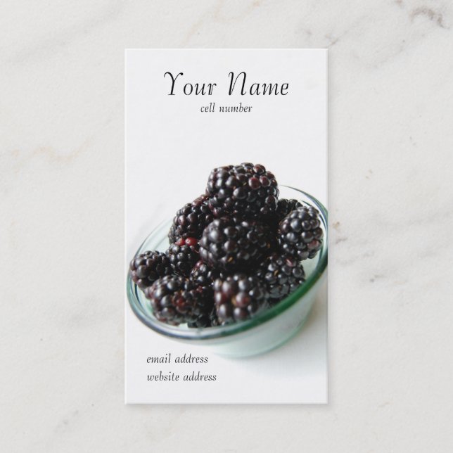 Carte de profil de mûres (Devant)