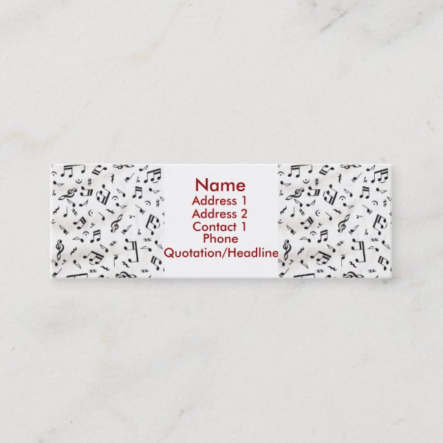 Carte de profil de musique (Devant)