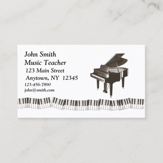 Carte de profil de piano (Devant)