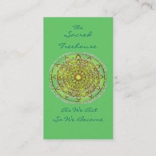 Carte de profil de signet de vert d'art de mandala