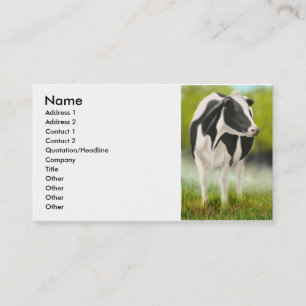 Carte de profil de vache du Holstein