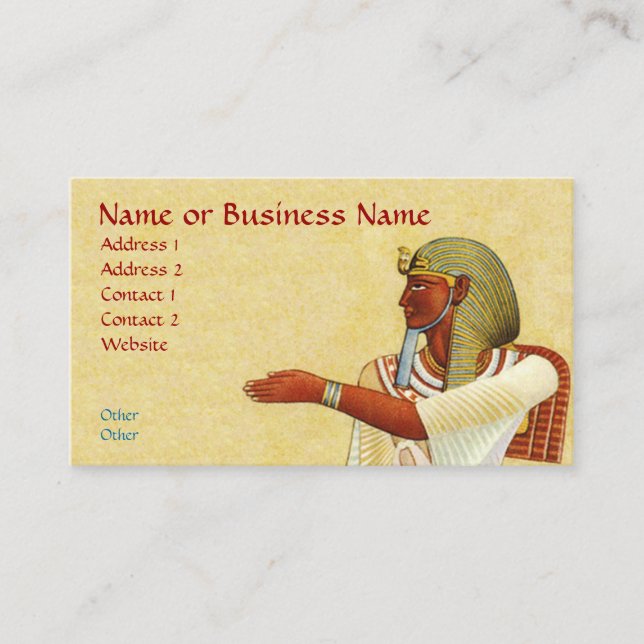 Carte de profil d'entreprise égyptienne Pharaoh An (Devant)