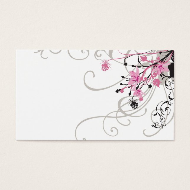Carte de profil des fleurs rétro (Devant)