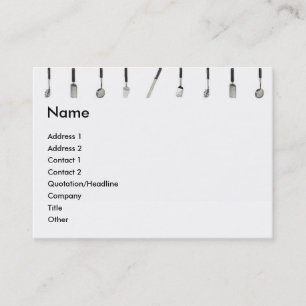 Carte de profil des outils de cuisine