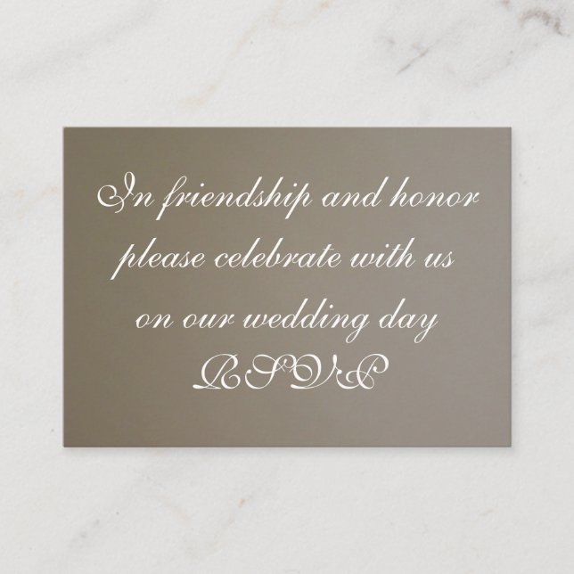 Carte de profil d'invitation de mariage (Devant)