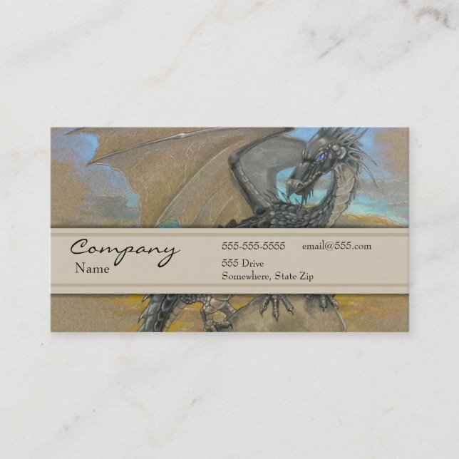 Carte de profil - dragon noir (Devant)
