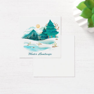 Carte de profil du paysage hivernal