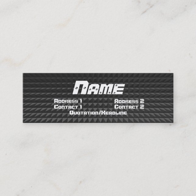 Carte de profil en métal (Devant)