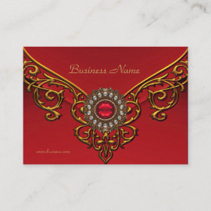 Carte de profil Entreprise Rouge Velvet Bijoux Or