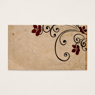 Carte de profil fleurs vintages