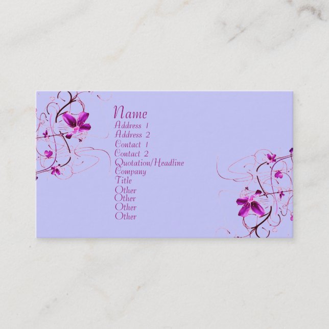 Carte de profil Floral Deco (Devant)
