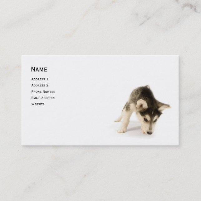 Carte de profil Husky Puppy (Devant)