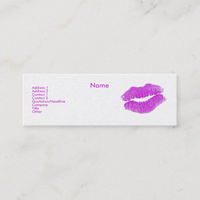 Carte de profil "Make-up Artist" I - Personnalisab (Devant)