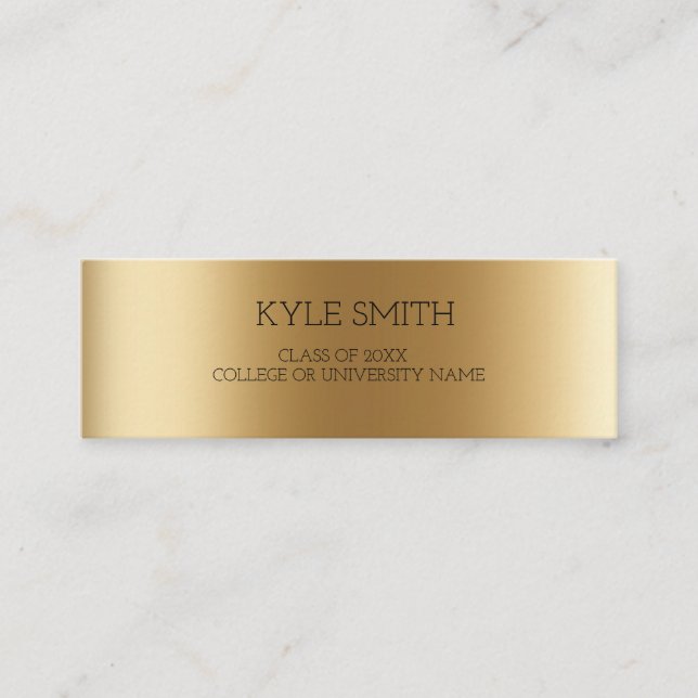 Carte de profil métal moderne Gold (Devant)