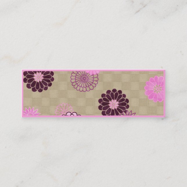 Carte de profil mince - rose et marron (Devant)