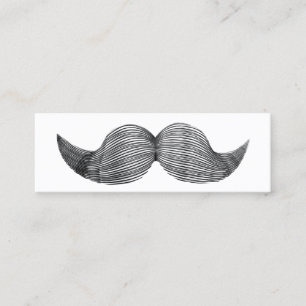 Carte de profil mini simple Hipster Mustache simpl