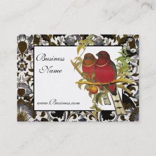 Carte de profil Oiseaux de Trogon à tête rouge Vin